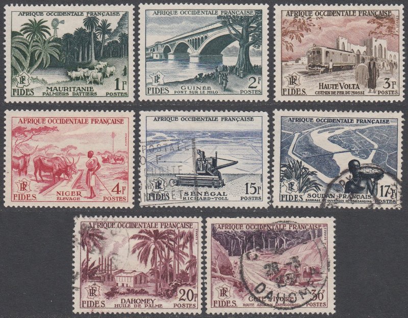 French West Africa 65-72 MH/Used CV $10.15