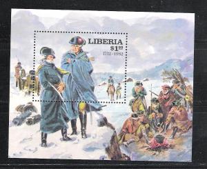 Liberia 922 MNH S/S Washington at Valley Forge scv 5.50