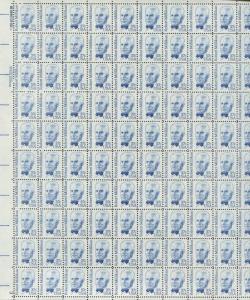 Pane of 100 USA Stamps 1866 American Physicist Robert Millikan Brookman $115