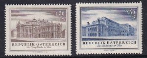 Austria    #606-607  MNH   1955  theater and opera house