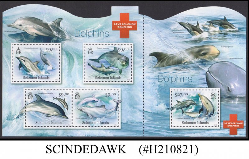 SOLOMON ISLANDS - 2012 DOLPHIN / FISH / MARINE LIFE - MIN/SHT MINT NH