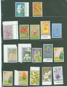 Barbados #396b-411b Mint (NH) Single (Complete Set)