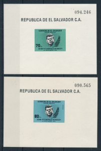 [116336] El Salvador 1964 John F. Kennedy 2 Souvenir sheets MNH