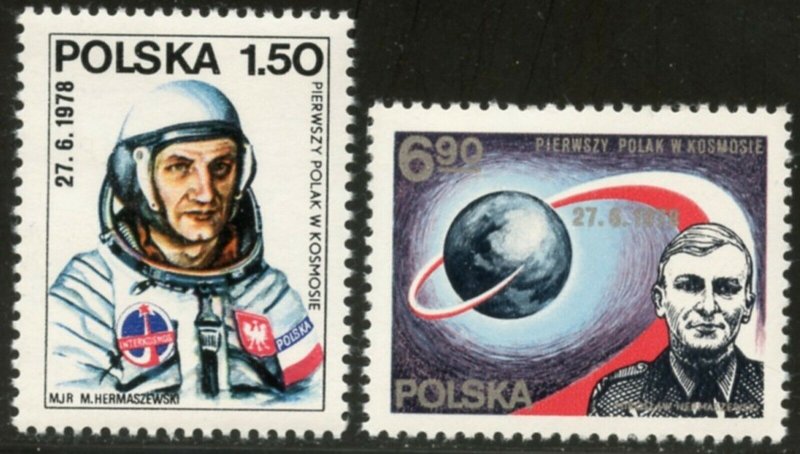 POLAND Sc#2270-71 & 2270a-71a in sheets of 6 1978 Polish Cosmonauts Mint NH