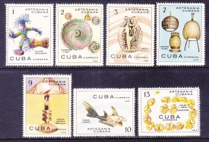 Cuba 1079-85 MNH 1966 Folk Art Complete Set of 7 Very Fine