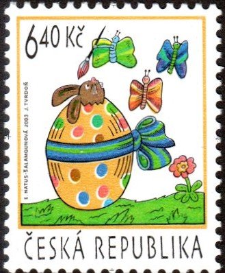 Czech Republic 3195 - Mint-NH - 6.40k Easter / Egg (2003) (cv $0.95)