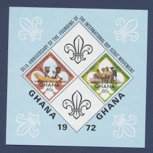 GHANA - Scott 465 - MNH S/S - Boy Scouts - 1972