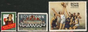 Boys Town Nebraska labels paper adhesion  each from envelope