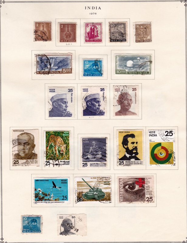 India Stamp Collection on pages   ......see details below