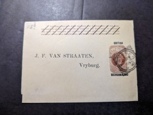 1895 British Bechuanaland Postcard Cover Vryburg Local Use