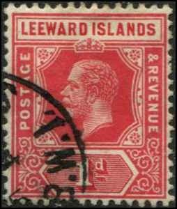 Leeward Islands SC# 48 George V 1d wmk 3 Used