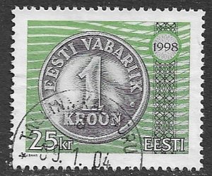 ESTONIA 1998 25K KROON COIN Issue Sc 345 VFU