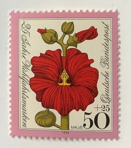 Germany 1974 Scott B514 MNH  - 50 + 25pf, Flowers, Malve