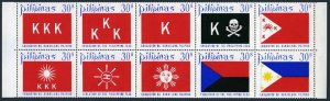 Philippines 1126-1135a,MNH.Michel 997-1006 klb. Philippine Flag.History,1972.