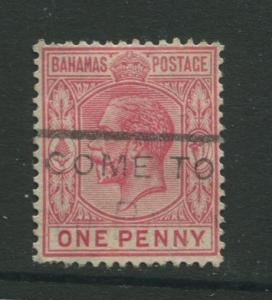 Bahamas - Scott 72 - KGV Definitive - 1921 - Used - Single 1p Stamp