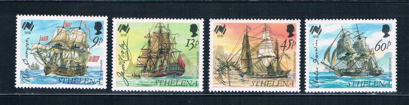 St Helena 493-96 MNH set Ships 1988 (S0940)