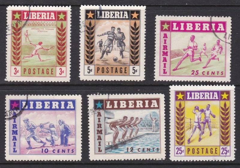 Liberia # 347-349, C88-90, Sports, Used Set, Third Cat