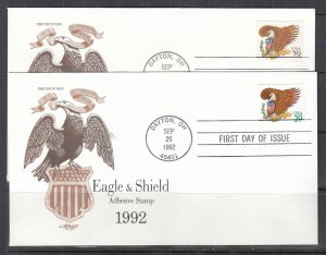 USA Scott 2595-6 Artmaster FDC - 1992 Eagle & Shield