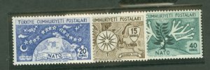 Turkey #1127-1129 Unused Single (Complete Set)