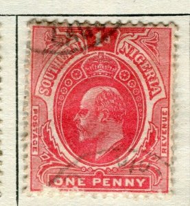 SOUTHERN NIGERIA; 1907 early Ed VII issue fine used 1d. value