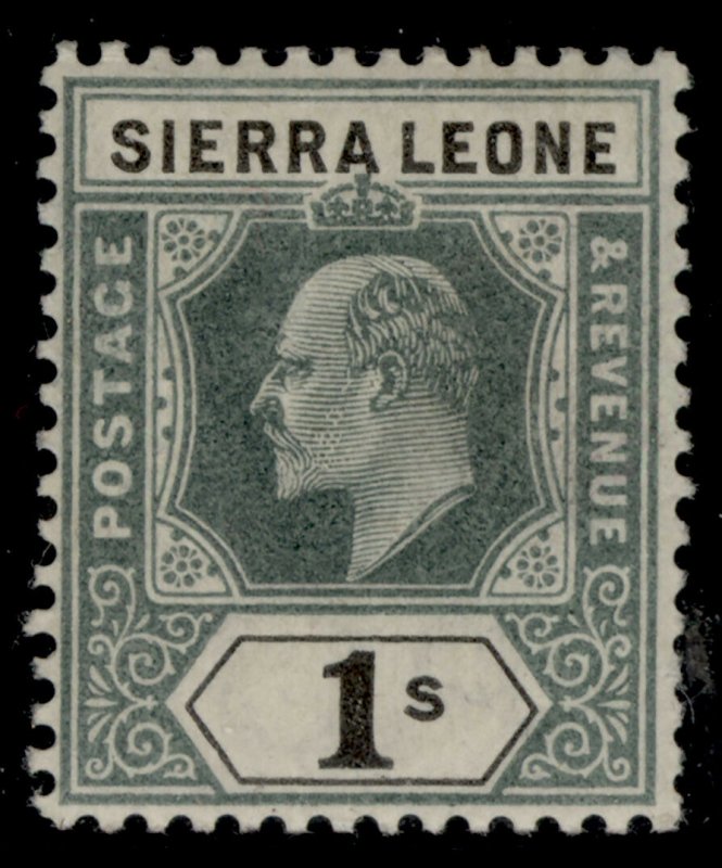 SIERRA LEONE EDVII SG82, 1s green and black, LH MINT. Cat £26.