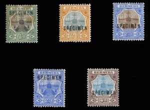 Bermuda #36-39S (SG 39-42s) Cat£400 (for set), 1906-10 Dry Dock, four high v...