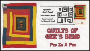 AO-4090-2, 2006, Quilts of Bee’s Bend, Add-on Cover, First Day Cover, Pictorial,
