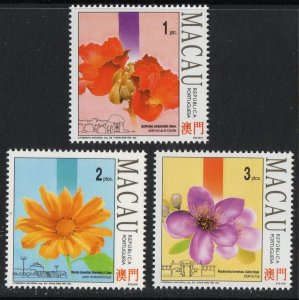 Thematic stamps MACAO 1993 FLOWERS 815/8 mint