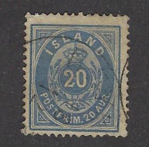 Iceland SC#17a Ultramarine Used F-VF SCV$325.00...fill Quality!