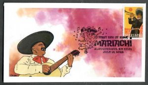Scott # 5707-Mariachi Trumpet-FDC- BWP -Albuquerque, NM -Wally Jr. Cachet