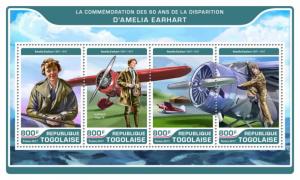 TOGO 2017 SHEET AMELIA EARHART AVIATORS tg17208a