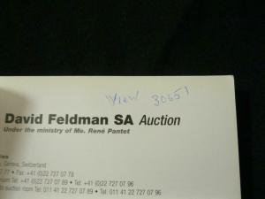 FELDMAN AUCTION CATALOGUE 2002 AUSTRIA LEVANT GREECE & MIDDLE EAST