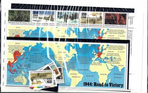 2838 Mint,OG,NH.. 1944 World War II Mint Set.. $15.95 Face In Original Packaging