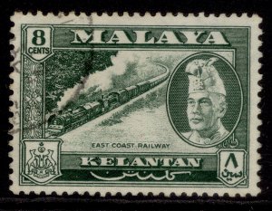 MALAYSIA - Kelantan QEII SG87, 8c myrtle-green, FINE USED.