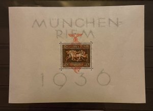 [AG] Germany 1937 Sc #B105 Mi Block 10 Mint *Very Light Adherence*