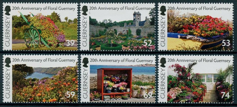 Guernsey 2012 MNH Flowers Stamps Floral Guernsey Landscapes Nature Flora 6v Set