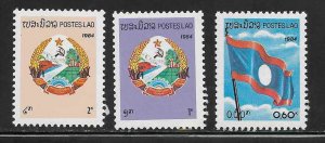 Laos 535-37 Flag Mint NH