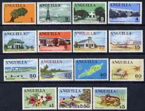 Anguilla 1967 definitive set complete 1c to $5 unmounted ...