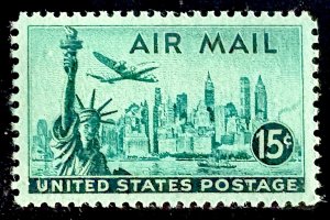 US #C35 MINT OG NH with PSE cert graded SUPERB 98