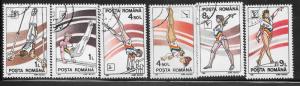 Romania #3652-3657   Gymnastics set complete (U) CV $1.50