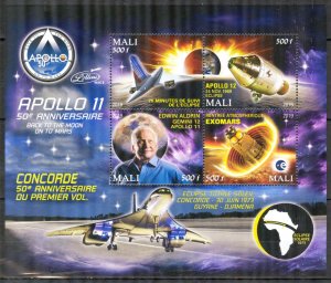 Mali 2019 Space Apollo 11 50 Years III Sheet MNH