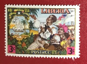 1949 Liberia Sc 311 unused 3c Landing of first colonists CV$.45 Lot 1908