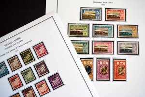 COLOR PRINTED UBANGI-SHARI 1915-1930 STAMP ALBUM PAGES (9 illustrated pages)