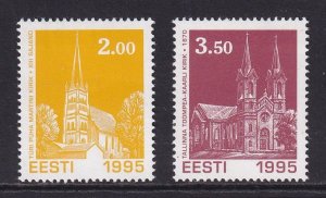 Estonia  #297-298  MNH  1995  Christmas  Churches