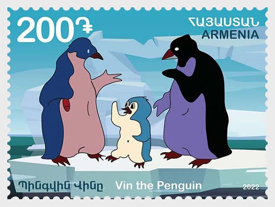 2022 Armenia Vin the Penguin Cartoon (Scott 1337) MNH
