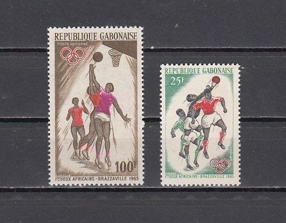 Gabon, Scott cat. 183, C35. 1st African Games issue.