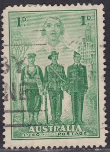 Australia 184 USED 1940 Nurse, Sailor, Soldier & Aviator 1p