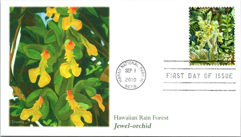 FDC 2010 SC #4474 Jewel-orchid - Hawaii Nat'l Park, Hi - Single - J3048