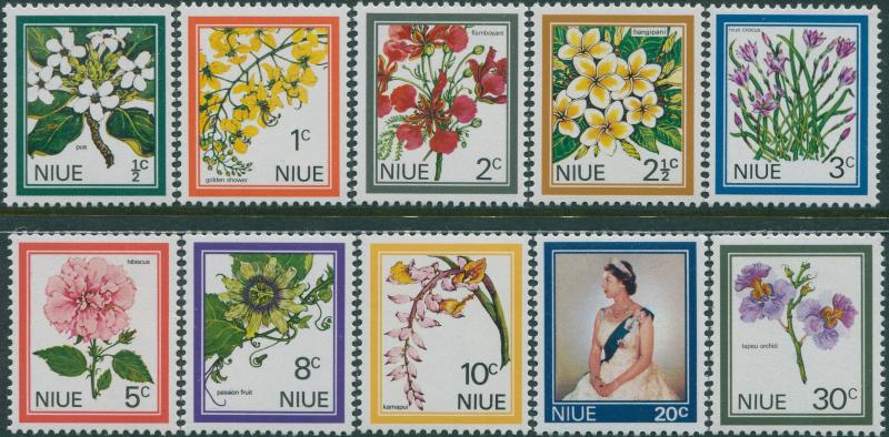 Niue 1969 SG141-150 Flowers QEII set MLH