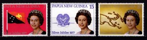 Papua New Guinea 1977 National Flag and Queen Elizabeth II, Set [Mint]